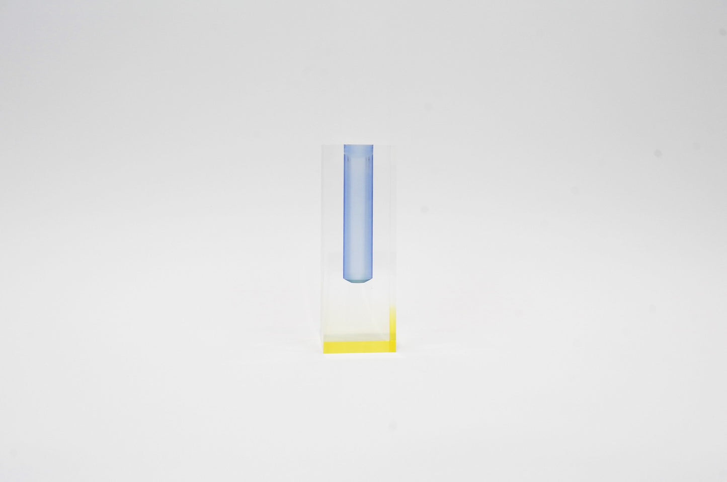 ACRY FLOWER VASE BLUE YELLOW
