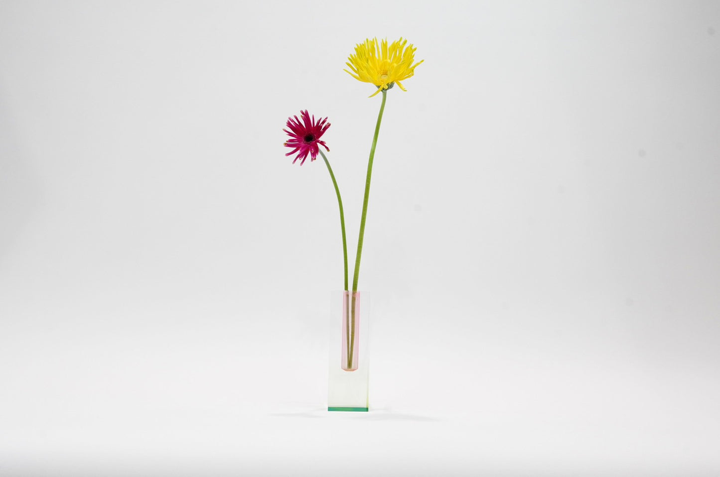 ACRY FLOWER VASE PINK GREEN