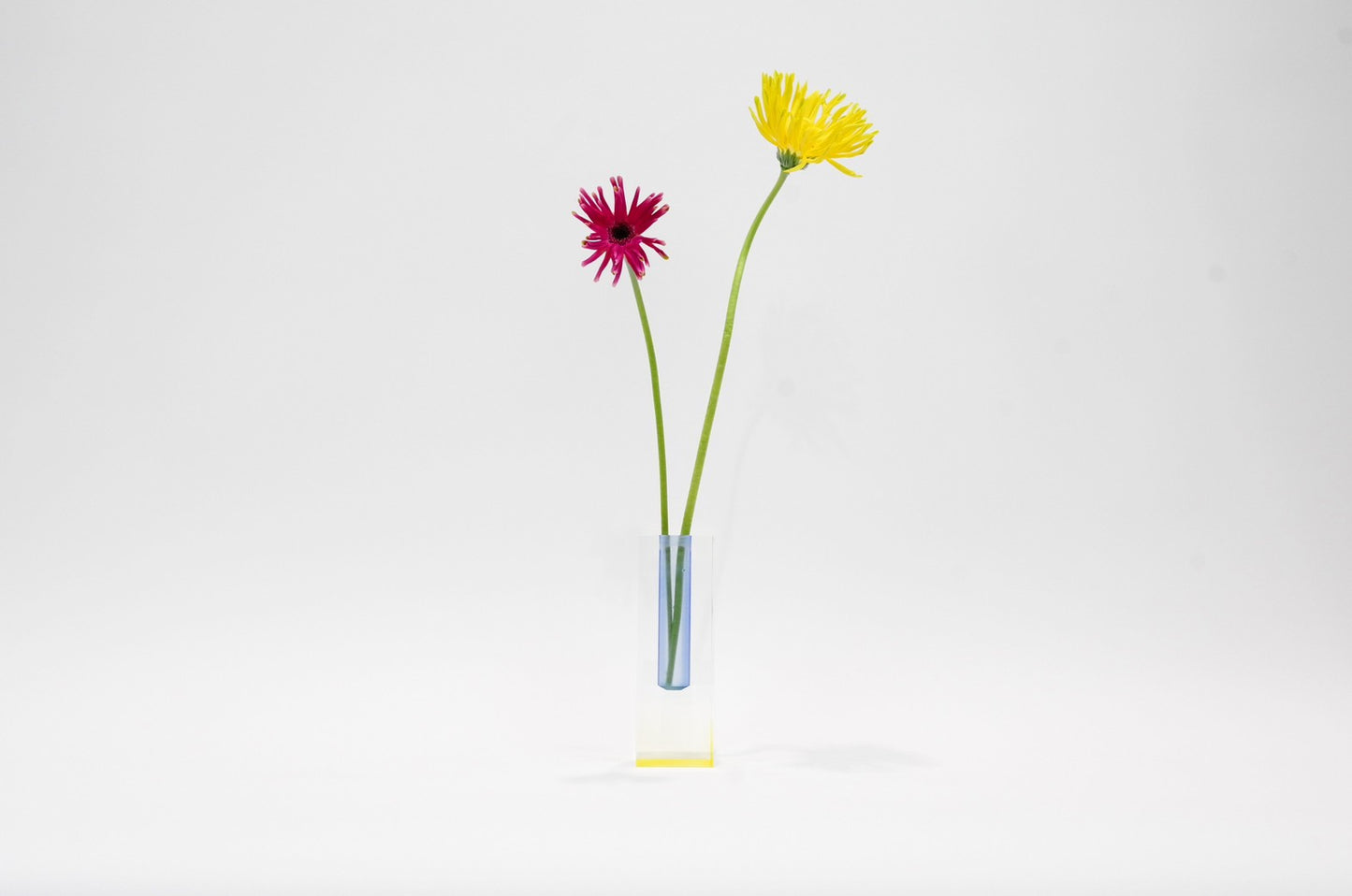 ACRY FLOWER VASE BLUE YELLOW