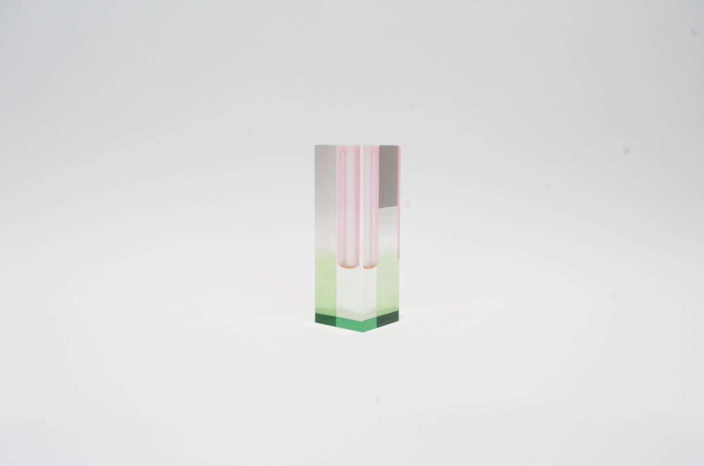 ACRY FLOWER VASE PINK GREEN