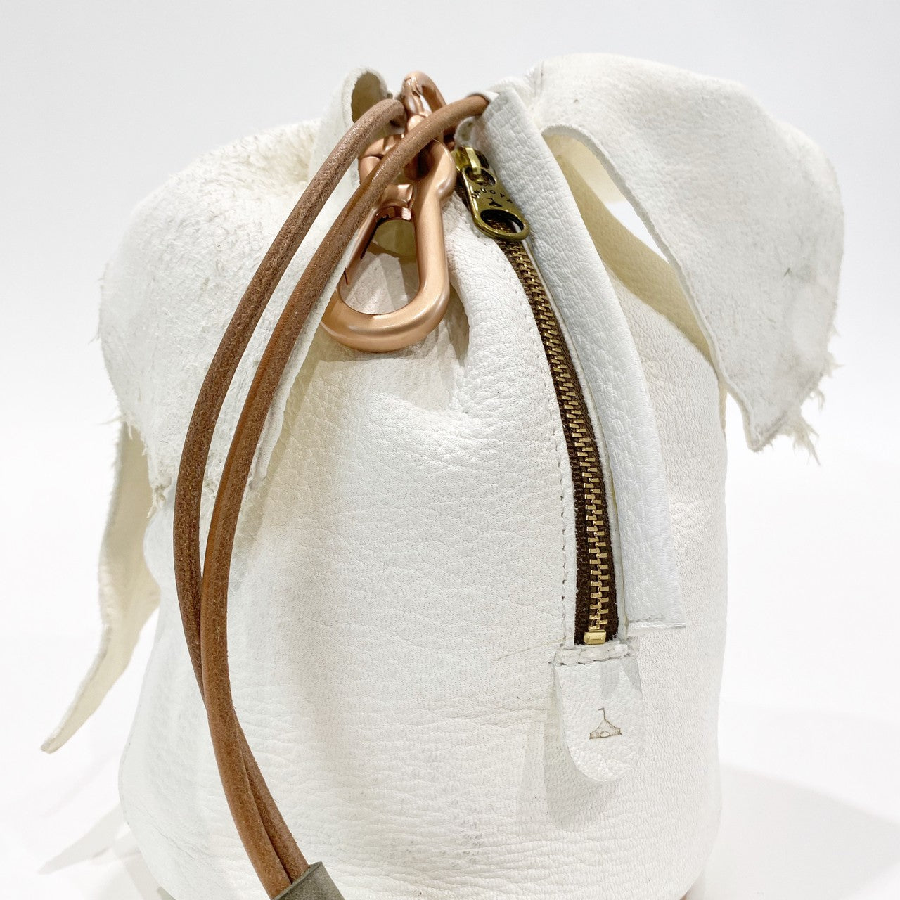 GNUOYP × & Calm   鹿革 巾着バック　Wild cut Version